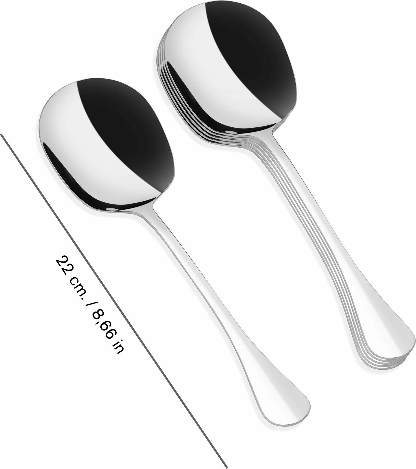 Set shërbimi (2 copë), çelik inox, ngjyrë krom, Hermia, Sosmezekasık2