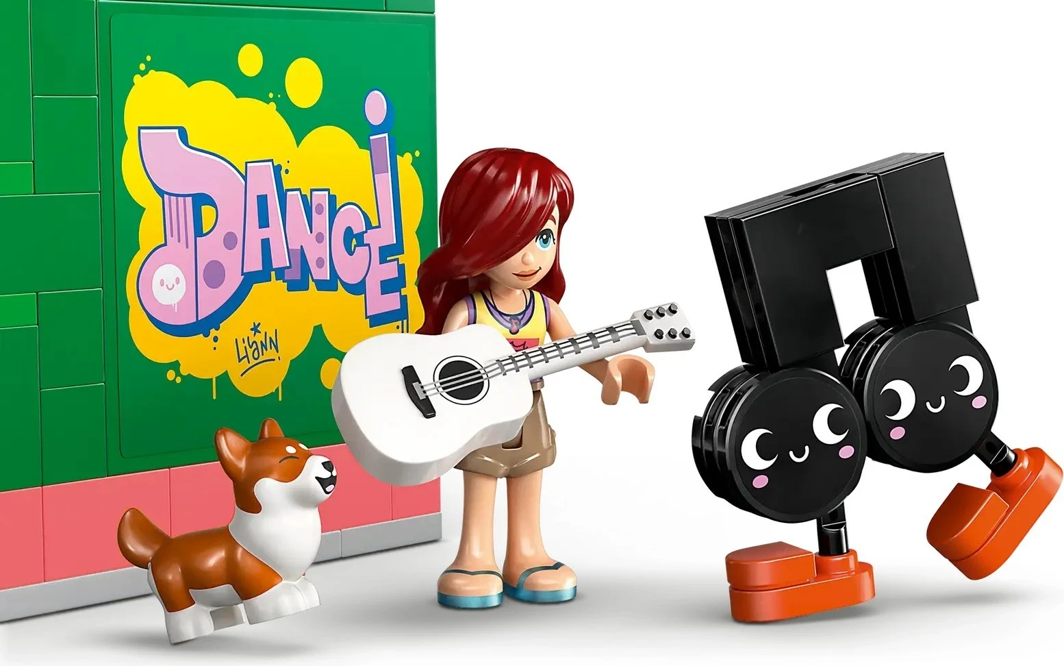 Set LEGO Friends Music Store & Apartment 42653, 3 minifigura, për fëmijë 7+
