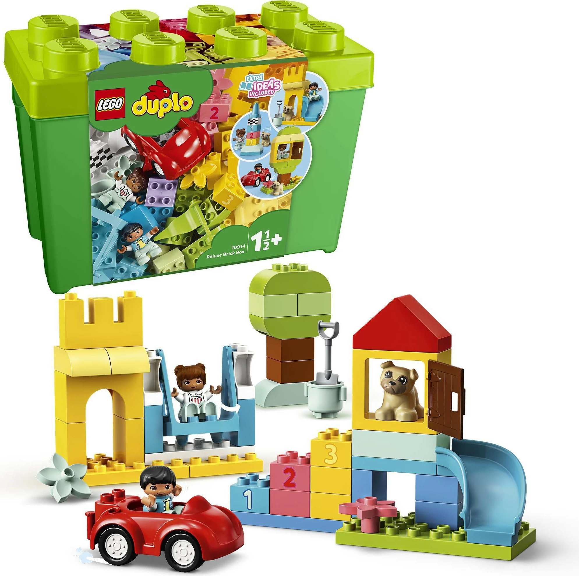 Set ndërtimi LEGO DUPLO Classic Deluxe Brick Box 10914, 85 pjesë, shumëngjyrësh