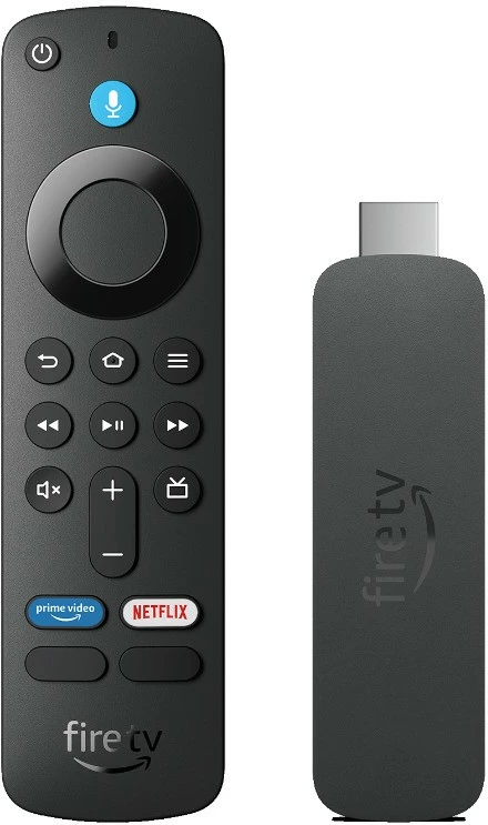 Stick streaming Amazon Fire TV Stick 4K Plus, 4K UHD, me telekomandë zanore, zi, set