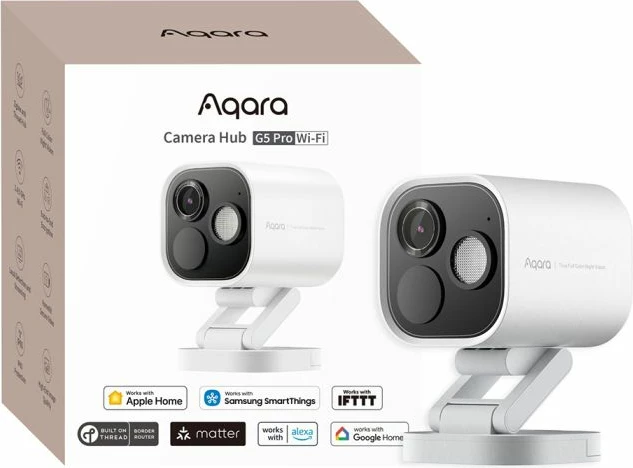 Kamerë sigurie outdoor Aqara G5 Pro Wi‑Fi CH-C07D-W 4MP/2.6K, Zigbee/Thread, Matter, IP65, 8GB eMMC, e bardhë