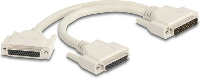 Adapter Y-kabllo splitter DeLOCK DB-HD44 mashkull në 2x DB-HD44 femër, 30 cm, bezhë