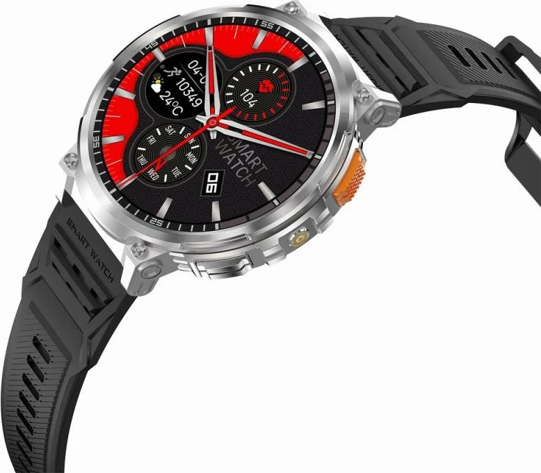 Smartwatch Gravity për meshkuj, e zezë