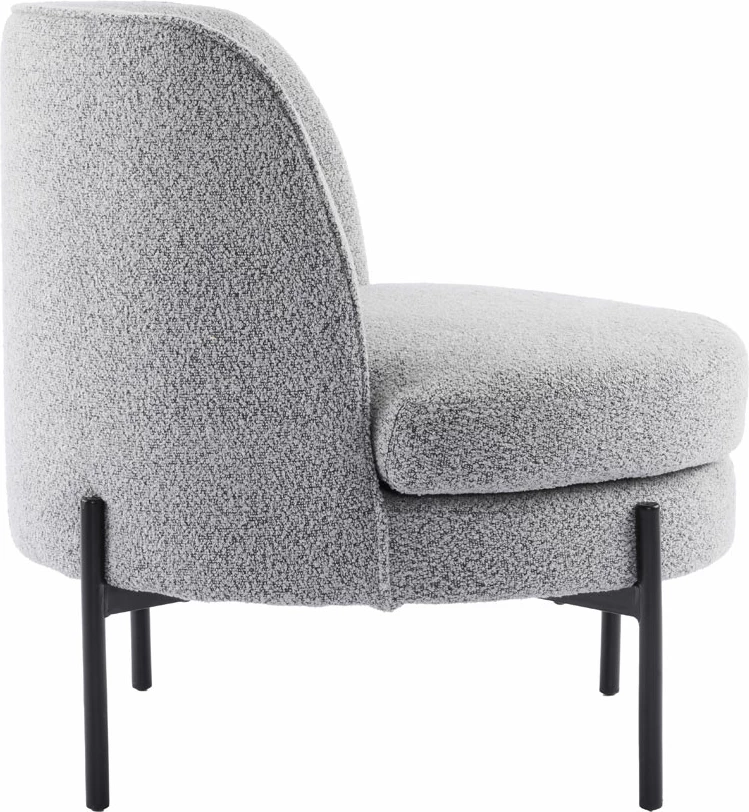 Karrige e ulët Cesta, ngjyrë gri, 71.5x72x71.5