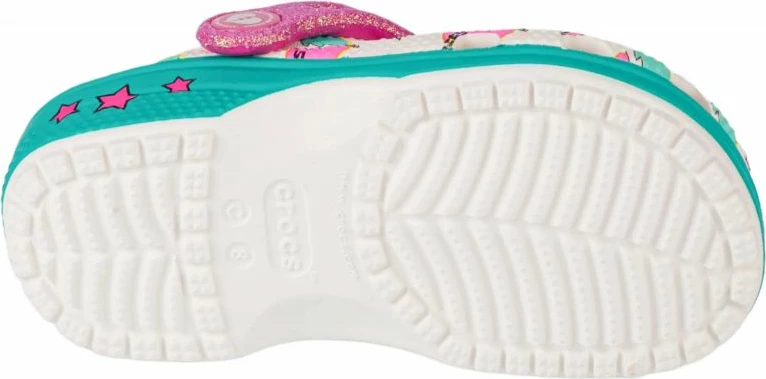 Papuqe Crocs për fëmijë, të bardha me ngjyra [Madhësia: 23 - 24]
