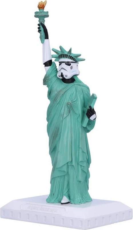 Figurinë NEMESIS NOW Stormtrooper What a Liberty, resin, e pikturuar me dorë, jeshile