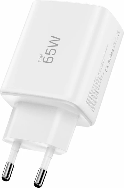 Karikues muri Tech-Protect NCA65W-GAN, 65W, 3 porta (2x USB-C PD + USB-A QC 3.0), me kabllo USB-C 1m, bardhë