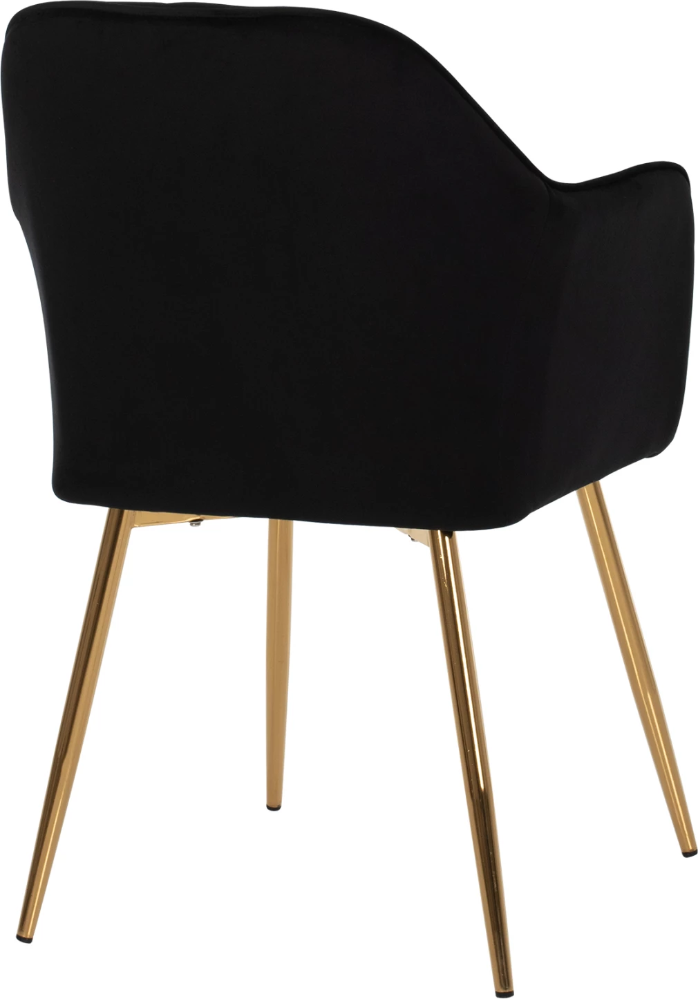 Karrige SAWYER FH8523.04 kadife e zezë dhe këmbë të arta 55Χ60Χ83Hcm, set prej 2 copash