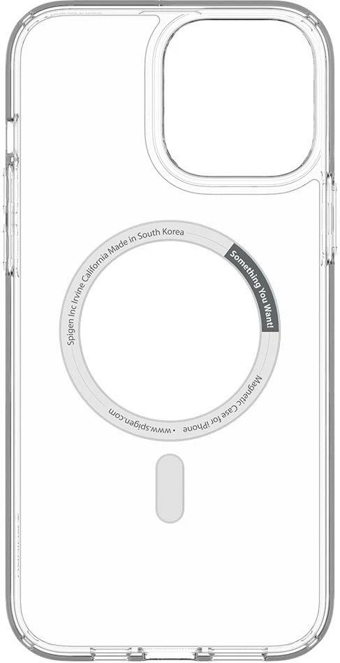 Mbështjellës Spigen Ultra Hybrid Mag për iPhone 13 Pro Max, MagSafe, Transparent/Bardhë