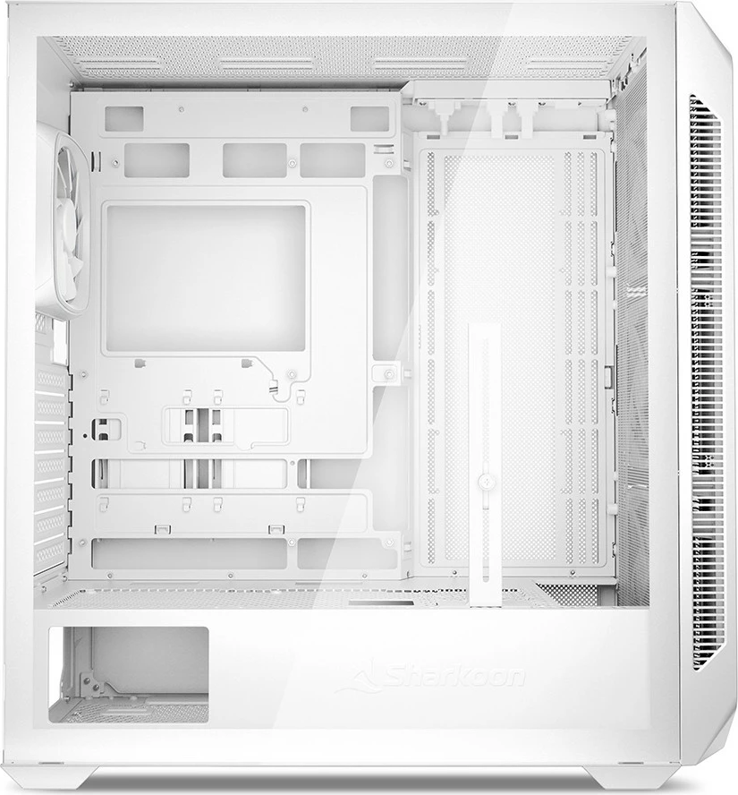 Kasë Sharkoon AK5M RGB, Midi Tower, ATX, xham i temperuar, e bardhë
