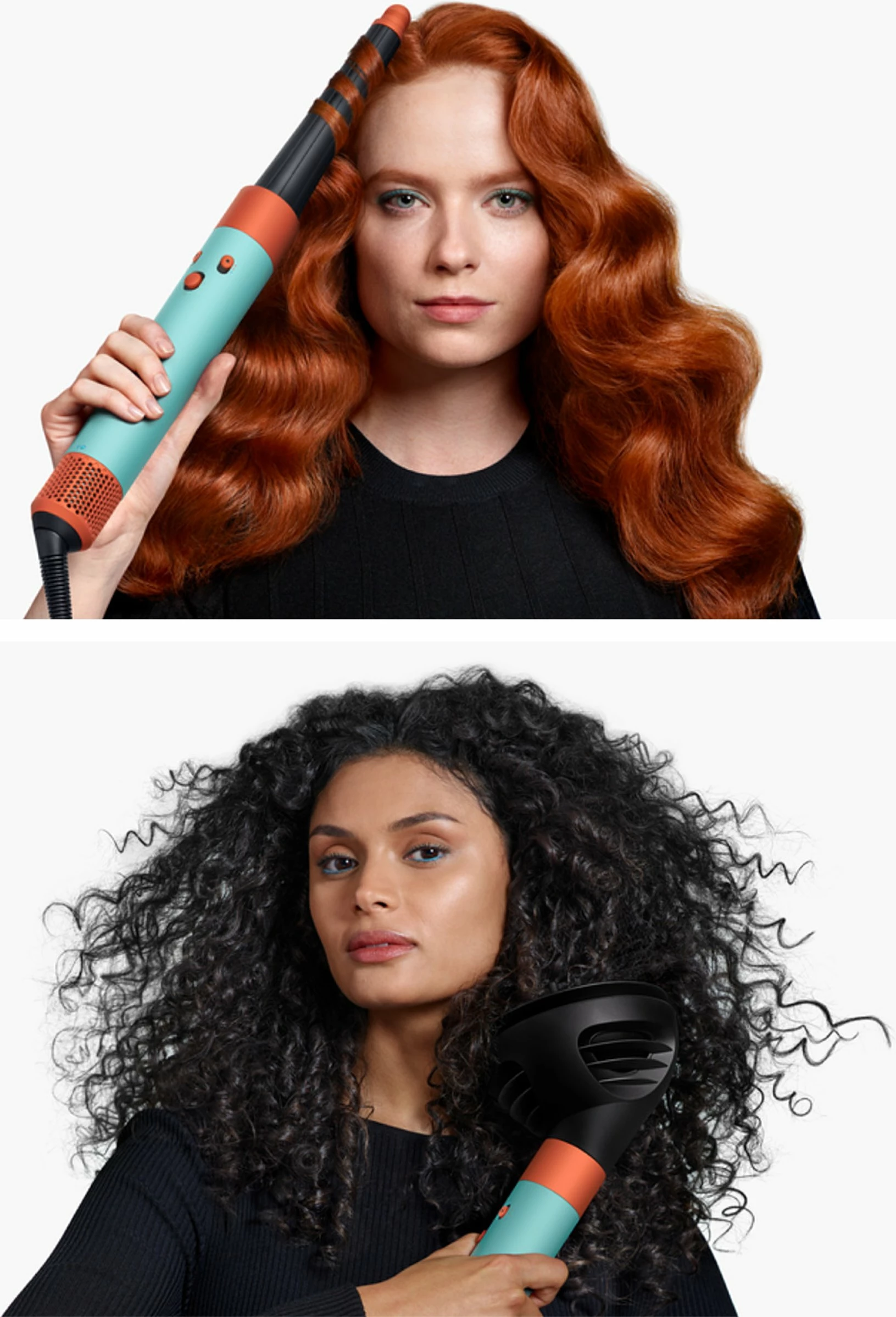 Stajler multifunksional Dyson Airwrap i.d. Curly+Coily 533736-01, 1300W, Bluetooth/MyDyson, set me aksesorë, Patina/Topaz