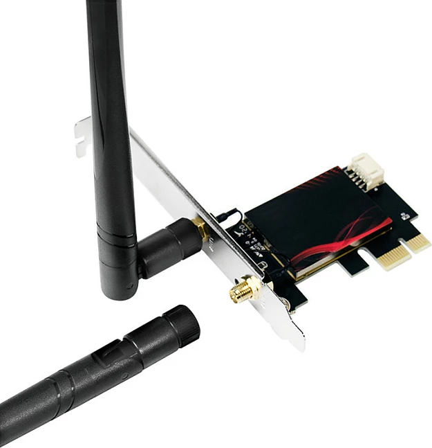Kartë rrjeti PCI-Express LogiLink, Wi‑Fi 6E, 2.4/5/6GHz, Bluetooth 5.2, e zezë