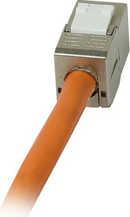 Modul Keystone Synergy21 RJ45 CAT6A 500MHz, short, me kapëse kablli, argjend
