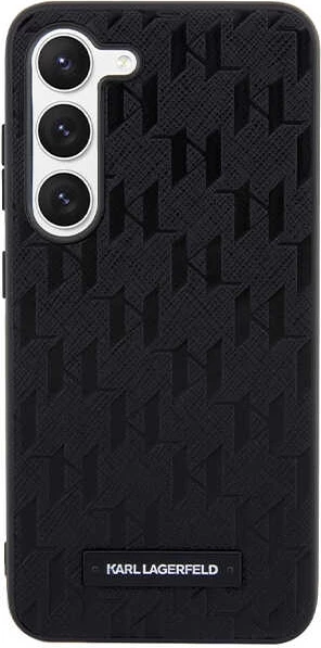 Mbështjellës Karl Lagerfeld Saffiano Mono Metal Logo për Samsung Galaxy S24, i zi