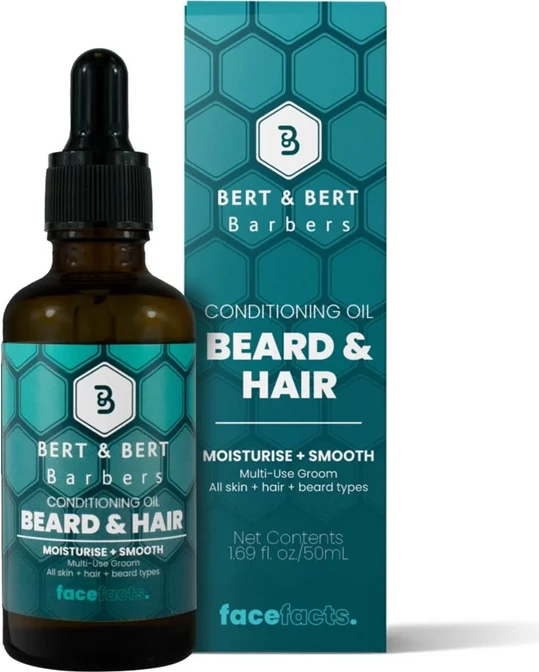Face Facts Bert &amp; Bert Beard &amp; Hair Conditioning Oil - 50ml