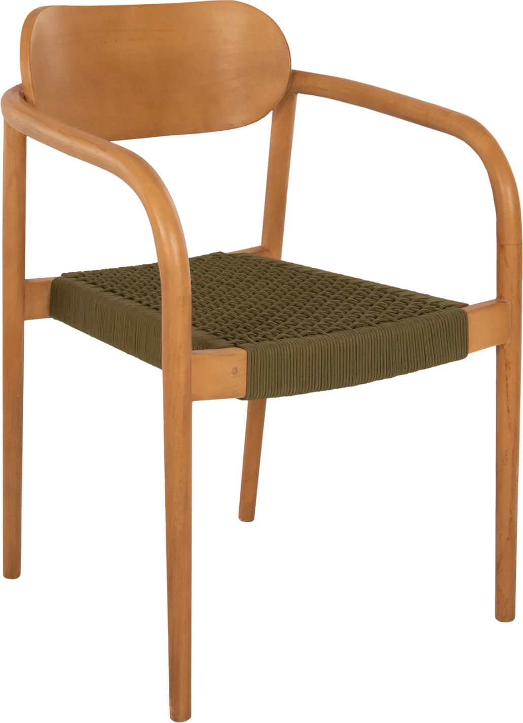 Karrige OSLO FH9636.05 dru teak natyral & litar jeshil 55x54x80Hcm