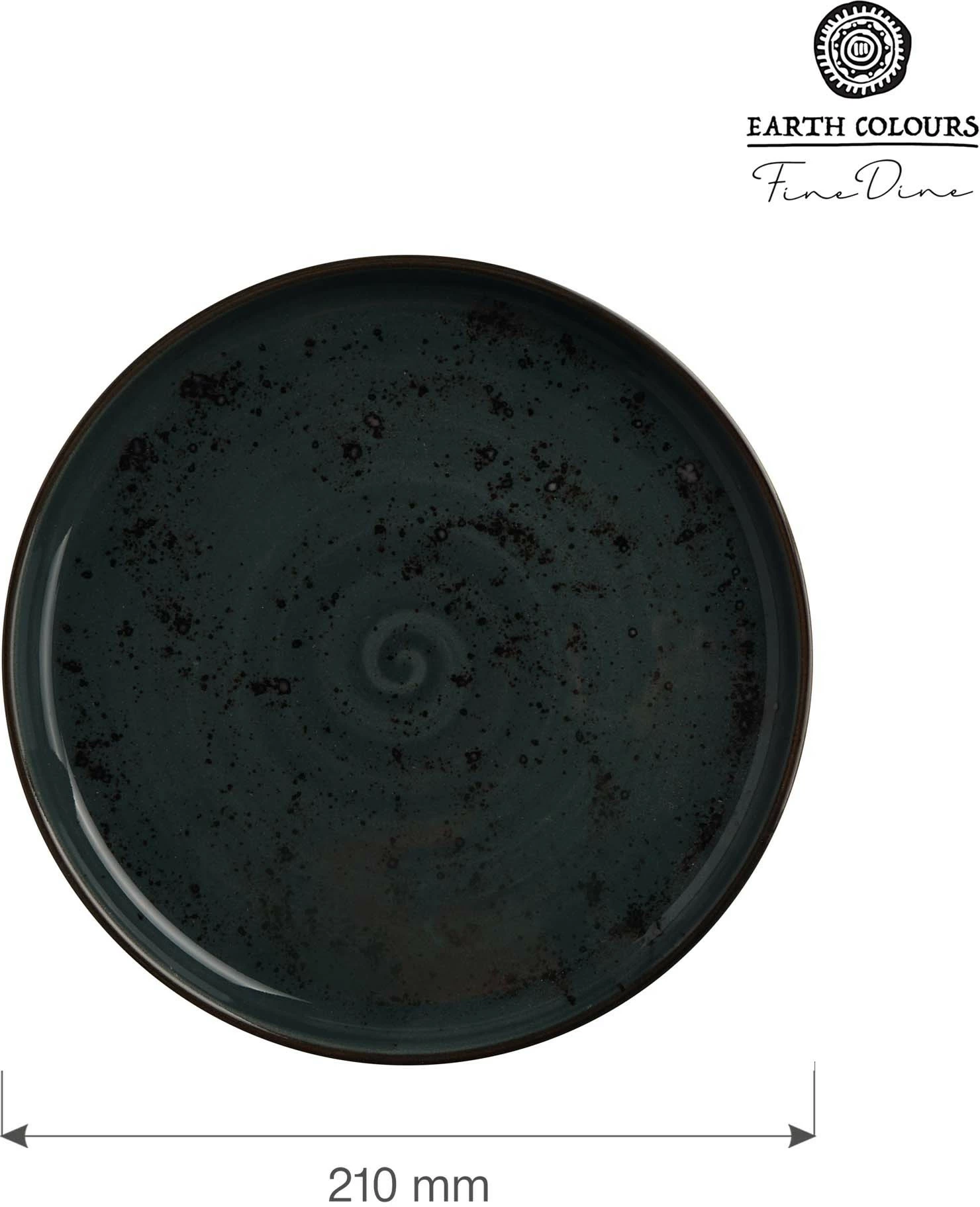 Pjatë me buzë të larta Fine Dine Arando Ø210 mm, porcelan, set 6 copë, gri