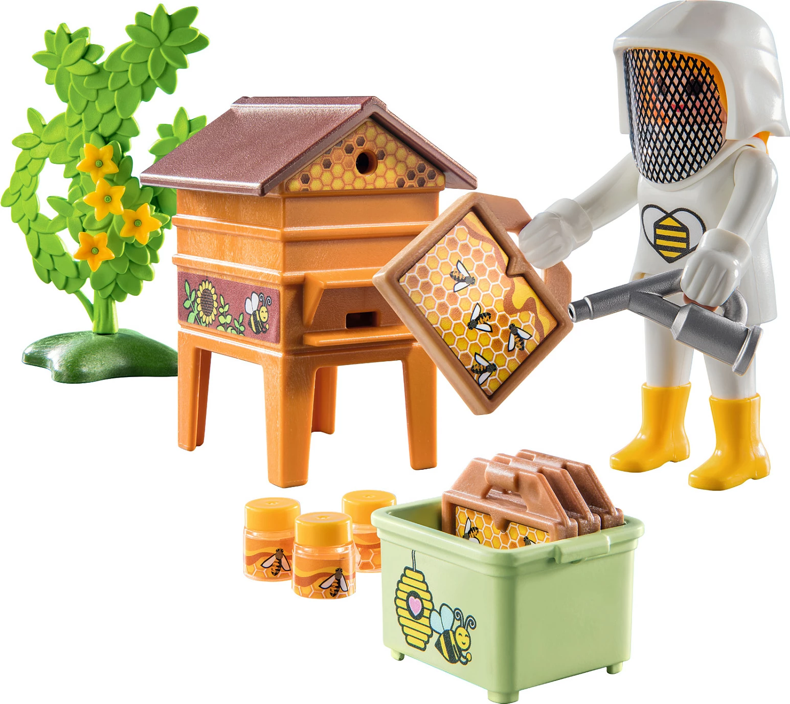 Set figure lodre Playmobil Country 71253, bletar me kosherë bletësh, 26 pjesë, shumëngjyrësh