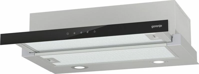 Aspirator kuzhine teleskopik Gorenje TH64E3SGB 60 cm 350 m³/h, argjendtë