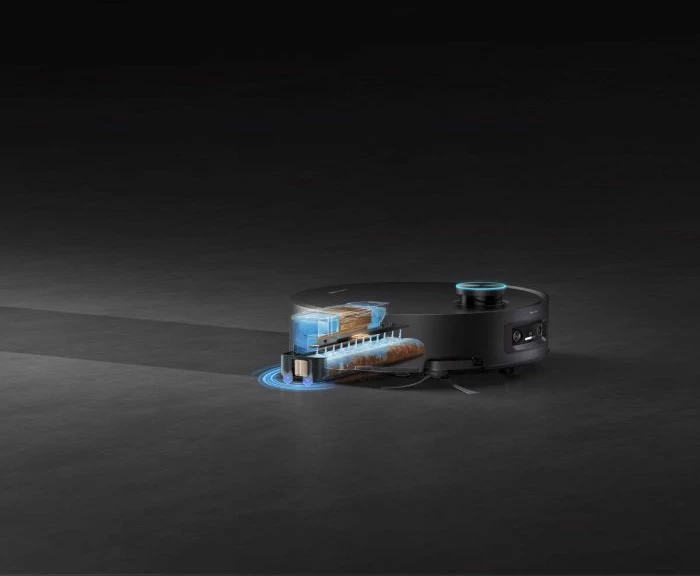 robot fshesë me korrent me larje Dyshemeje Dreame Aqua10 Ultra Track 25000Pa 6400mAh me stacion vetë-zbrazës, e zezë