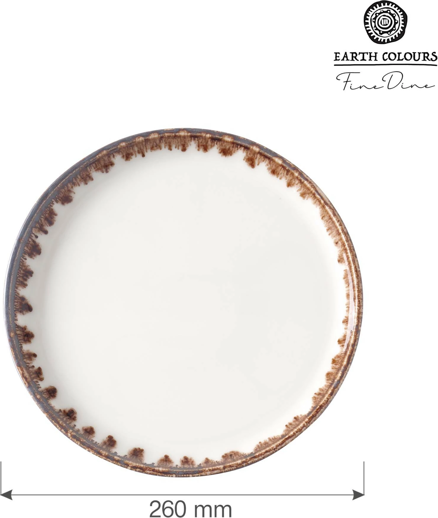 Pjatë e sheshtë Fine Dine Vanilla Ø260 mm, set 6 copë, krem