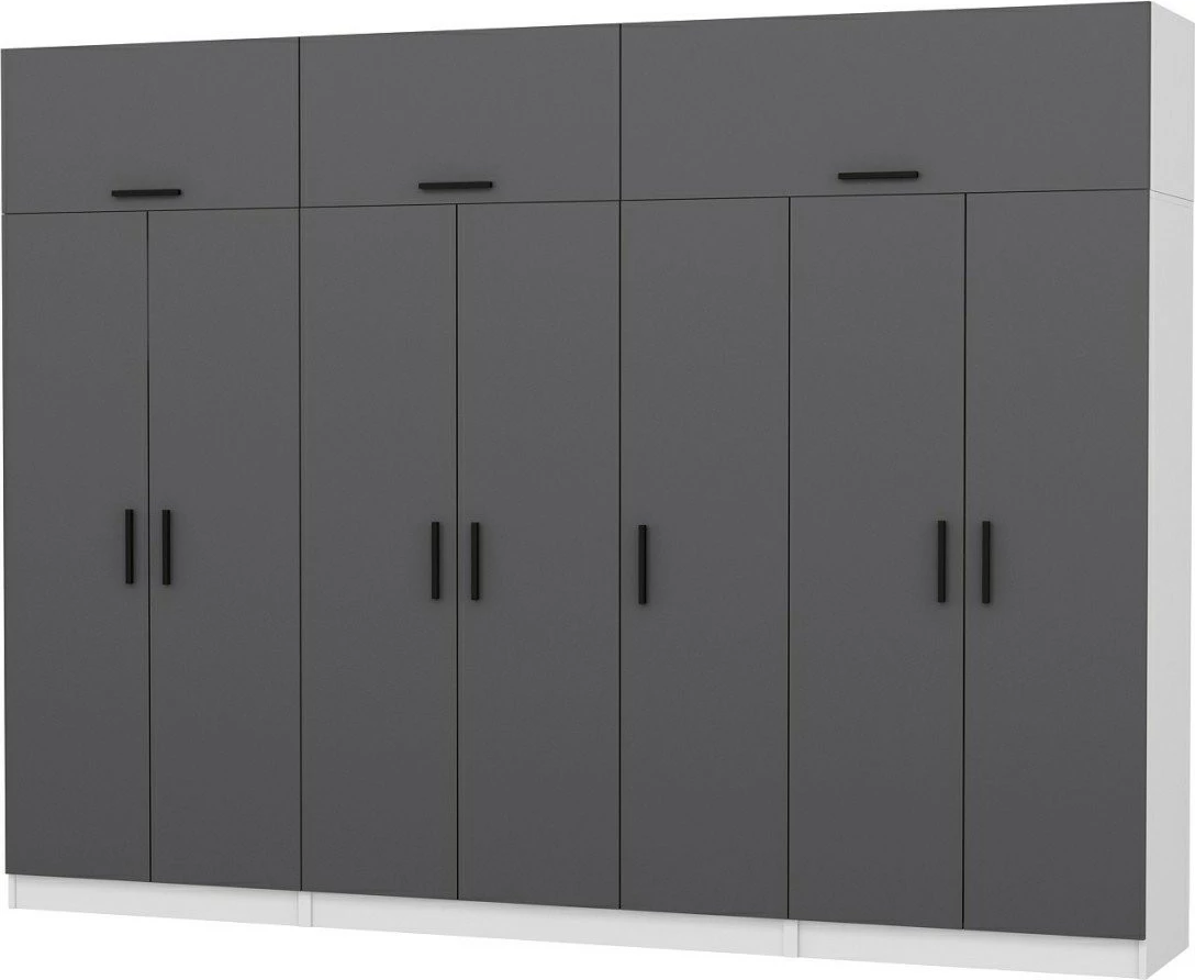 Dollap i madh për rroba, anthracite dhe i bardhë, Skye Decor, 5150