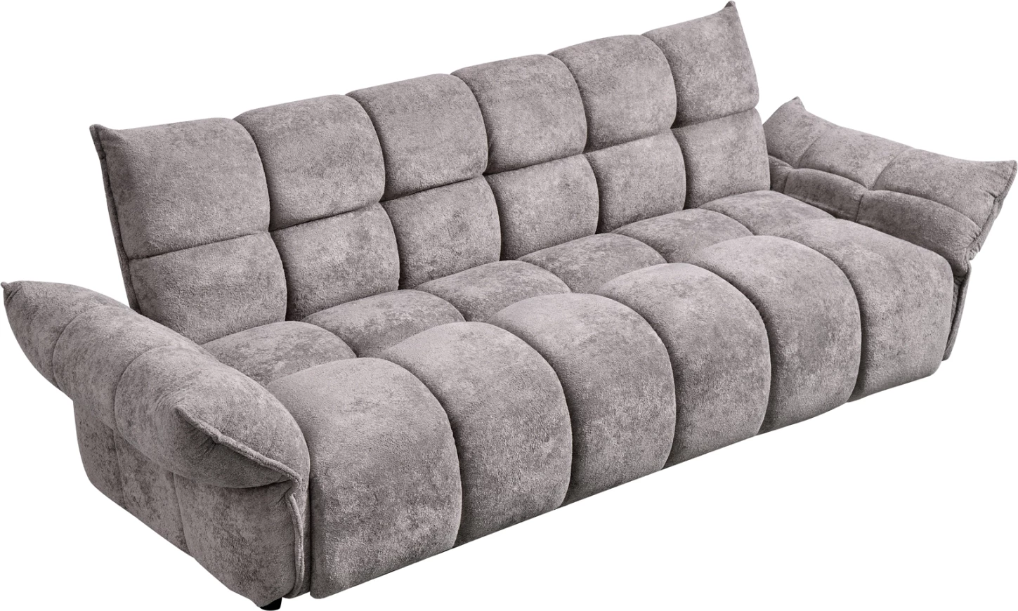 Krevate divan MELU, material gri, susta xhepi, 240-250x90x85cm