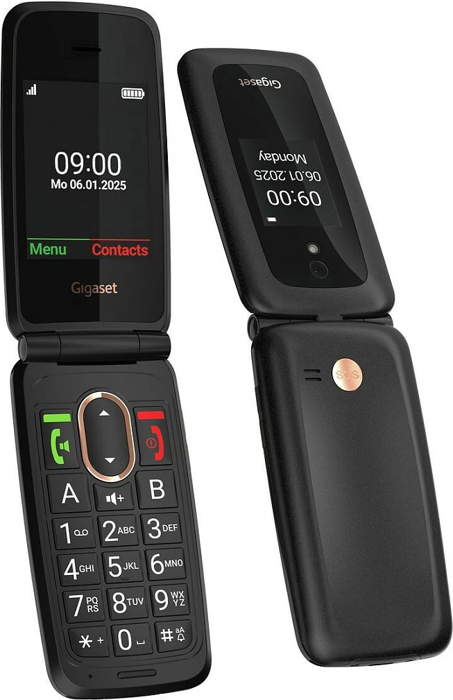 Celular Gigaset GL795, me kapak, Single SIM, 2.8" + 1.77", 4G LTE/VoLTE, 2MP, 1400 mAh, i zi