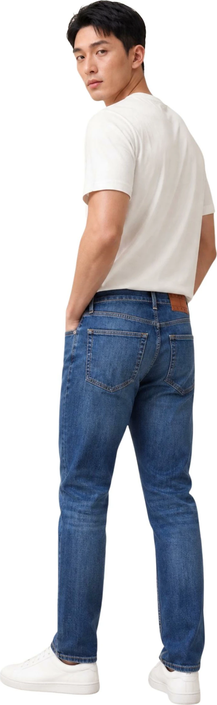 Xhinse për meshkuj Tommy Hilfiger Jeans Austin Slim Tapered DM0DM23395, dark denim [Madhësia: W31 L32]