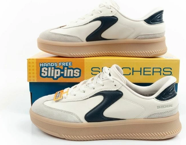 Atlete femra Skechers Lifted Luxe Slip-Ins, ecru