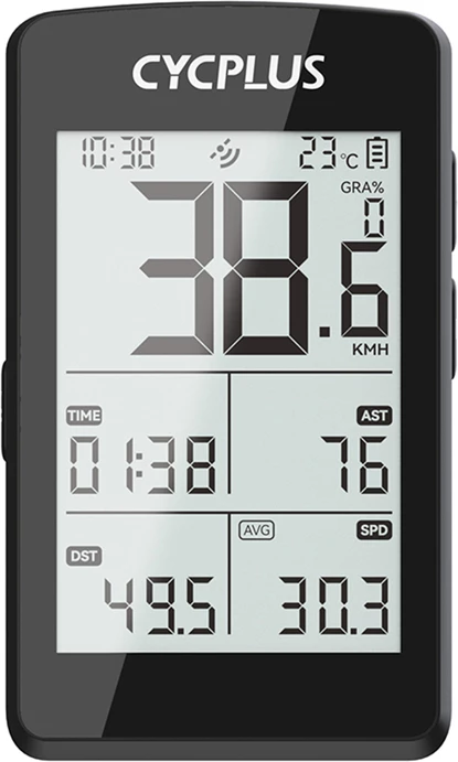 Kompjuter për biçikletë Cycplus M3, ekran 2.8\", GPS, BLE 5.0/ANT+, bateri 1500 mAh, IPX6, zi, set