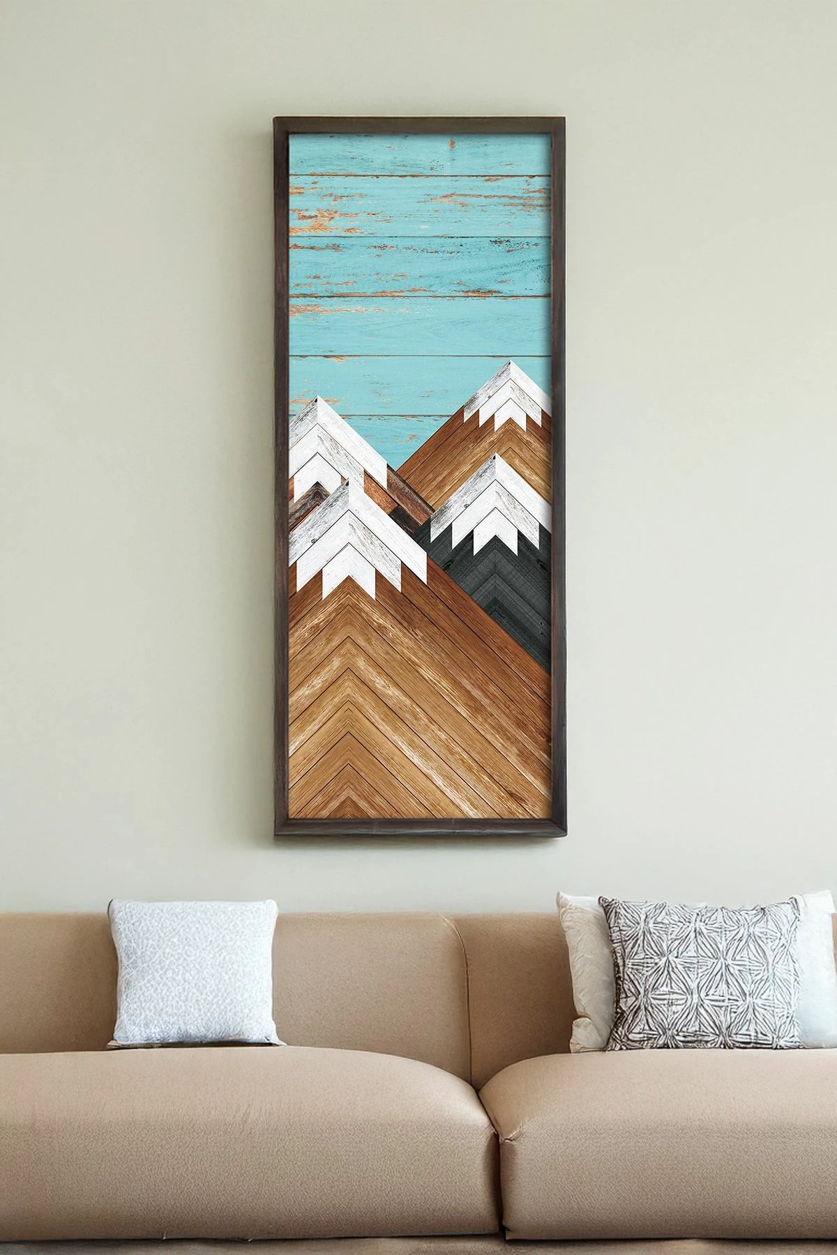 Pikturë dekorative me kornizë MDF, Wallity, Artsmdfyty46-7033, shumëngjyrëshe, 70x33cm