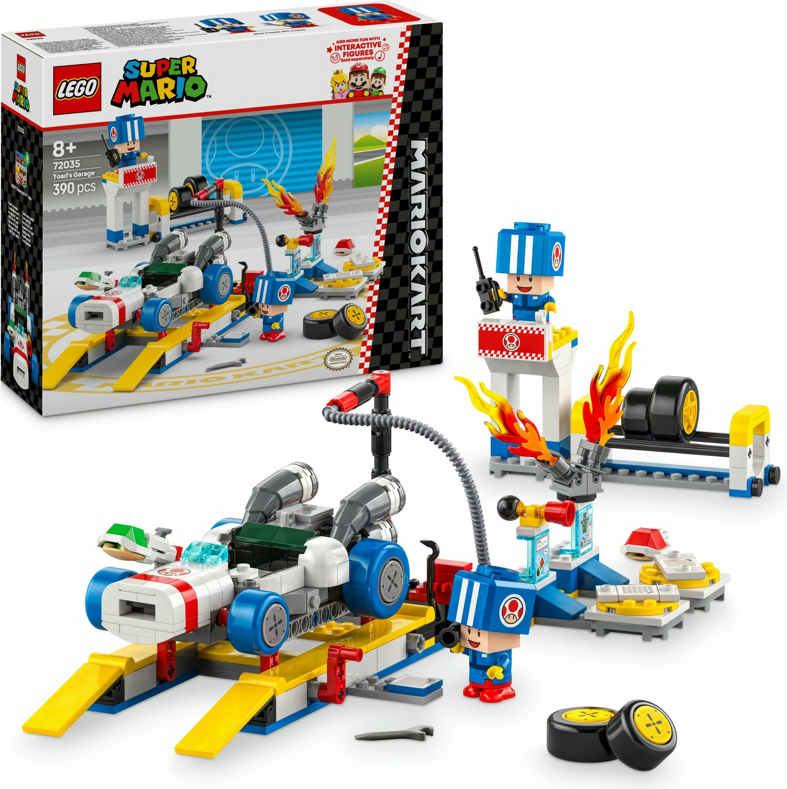 Set ndërtimi LEGO Mario Kart Toad's Garage, 390 pjesë, plastikë, shumëngjyrësh