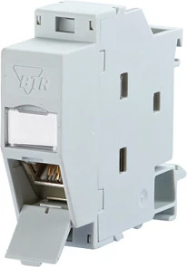 Modul rrjeti METZ CONNECT REGplus E-DAT, RJ-45 CAT6A, për shinë DIN TH35, IP20, gri