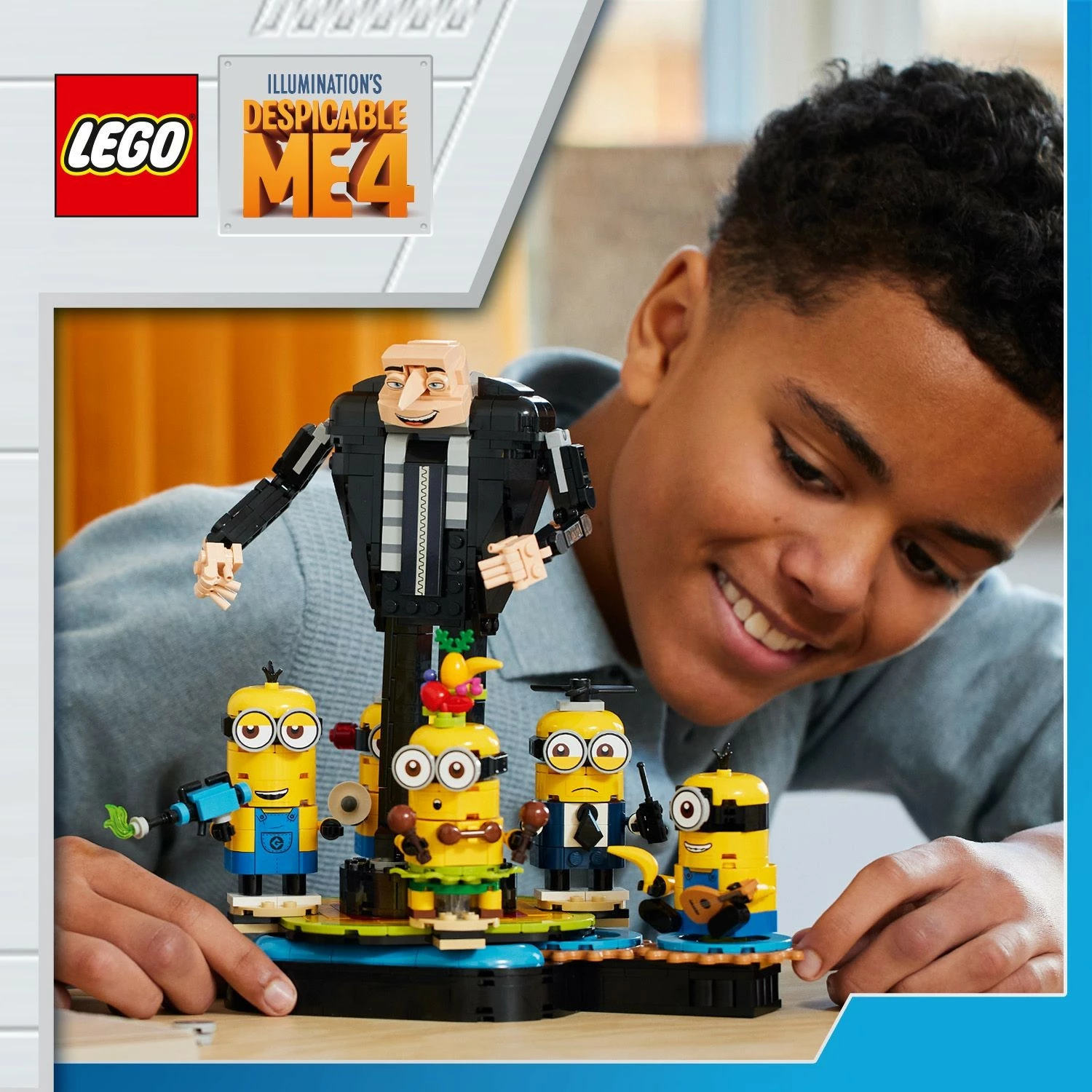 Set ndërtimi LEGO Alien Conquest Brick-Built Gru dhe Minions, 839 pjesë, 948 g