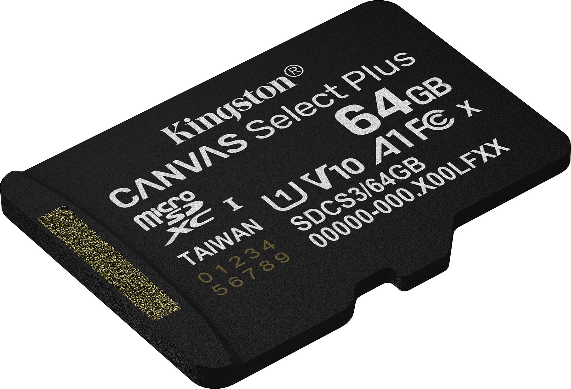 Kartelë memorie microSDXC Kingston Canvas Select Plus SDCS3/64GB, 64GB, UHS-I U1, A1, 100MB/s, e zezë