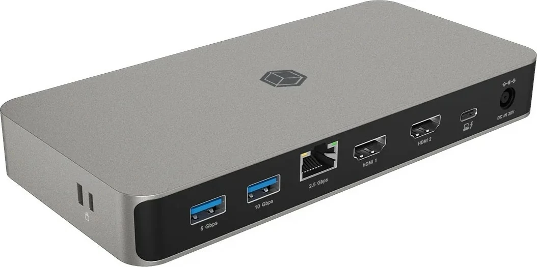 Doking stacion ICY Box USB4 10w1, 2x HDMI, 1x USB-C PD, 1x RJ45, gri