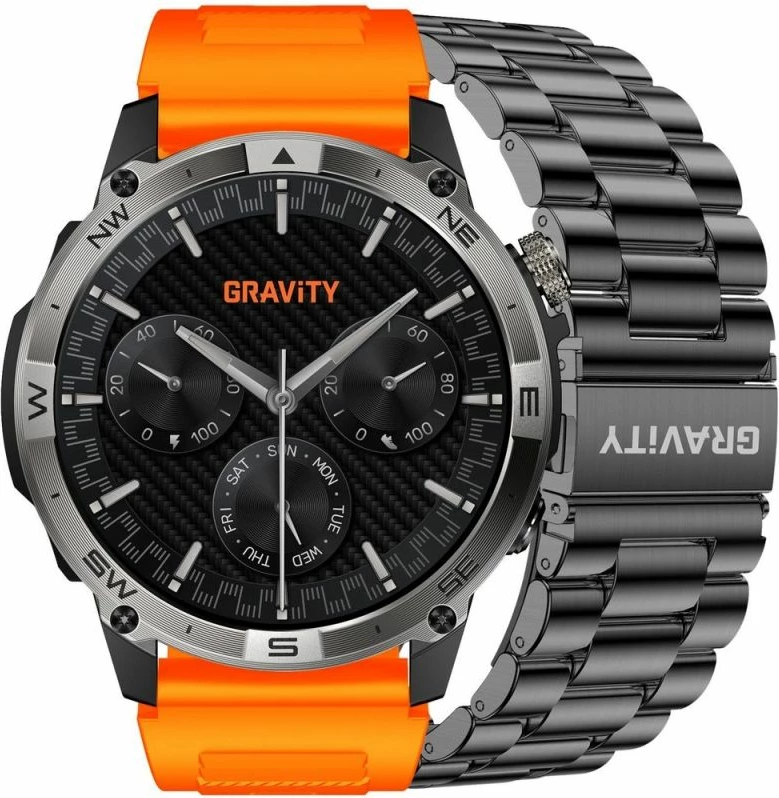Smartwatch Gravity GT46-4, rrip i zi + byzylyk