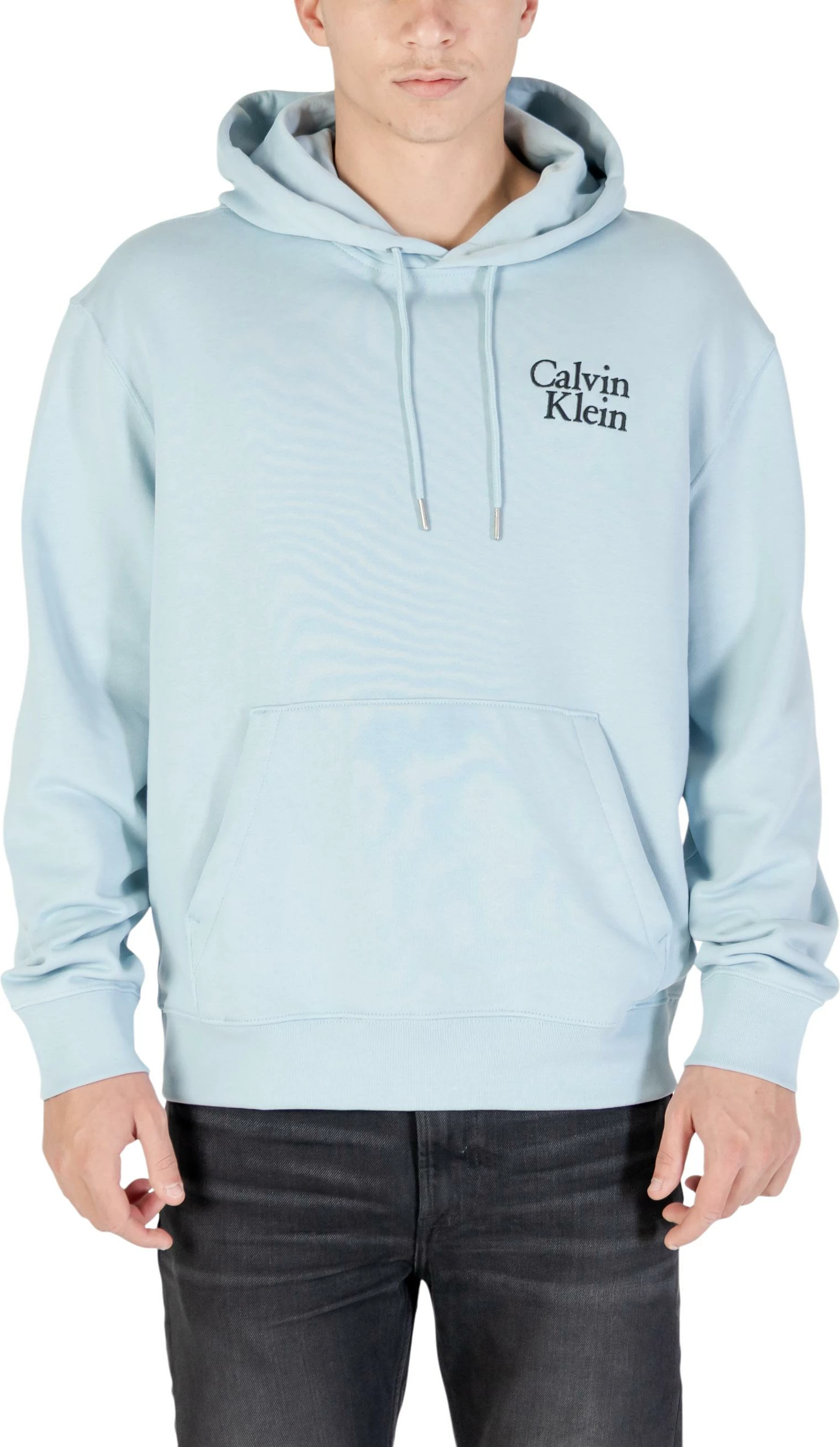 Duks me kapuç për meshkuj Calvin Klein Jeans LS EU 350TERRY CALVI LV04RC295G, blu e zbehtë [Madhësia: XXL]