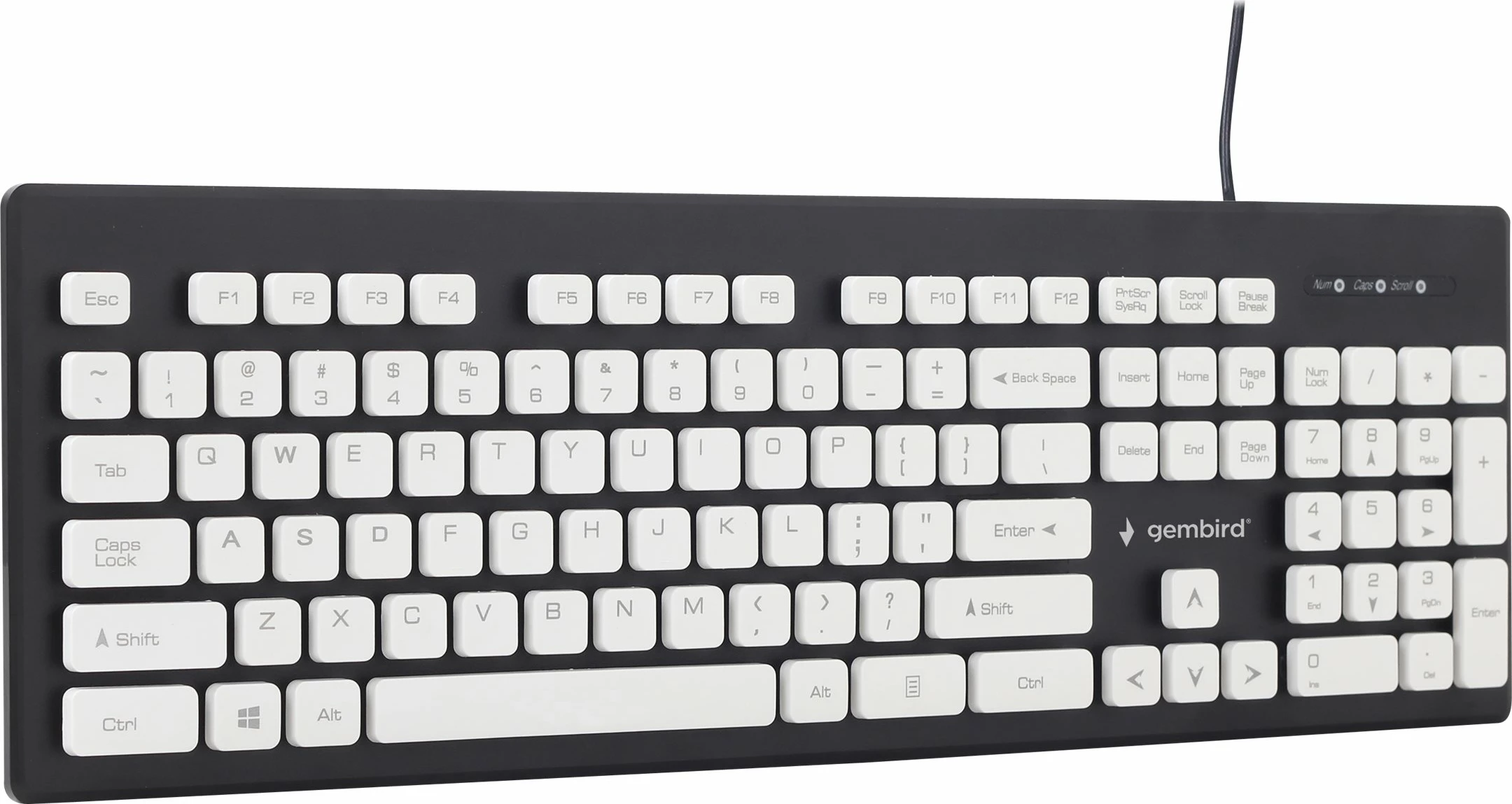 Tastierë Gembird KB-CH-01 Chocolate me kabllo, USB, US layout, e zezë