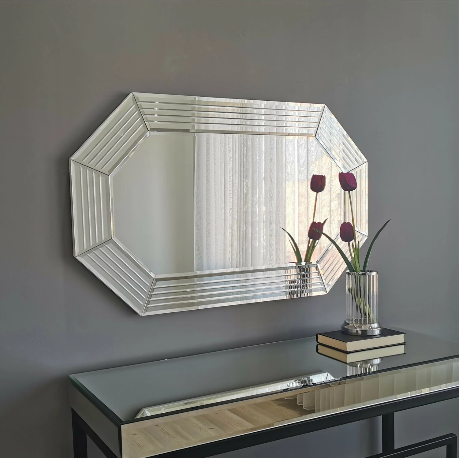 Pasqyrë Hanah Home, A310Y, ngjyrë argjendi