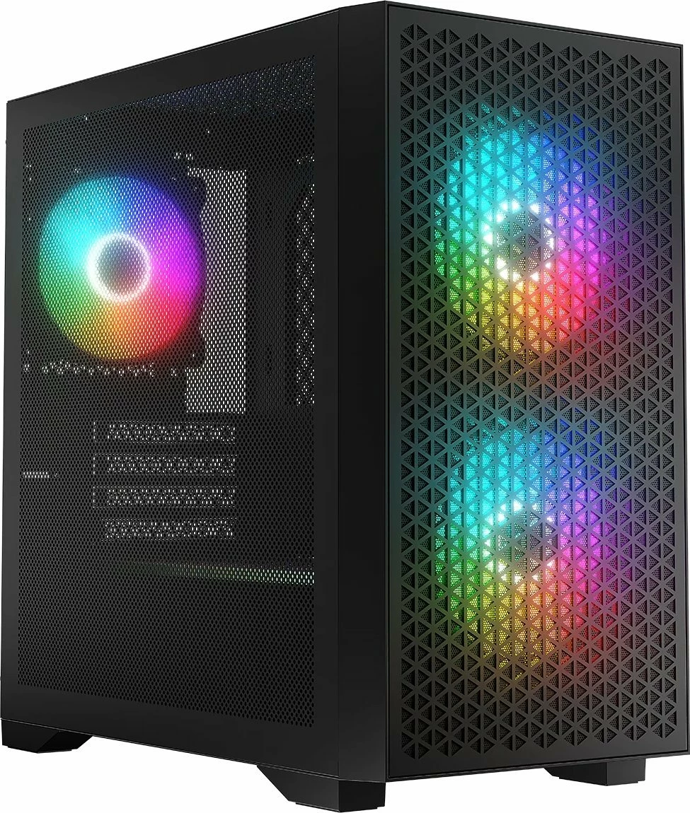 Kasë Logic Concept Dart Pro Mini ARGB AM-DART-PRO-ARGB-10, Mini Tower, Micro-ATX, pa furnizues rryme, 3x120mm ARGB fan, e zezë