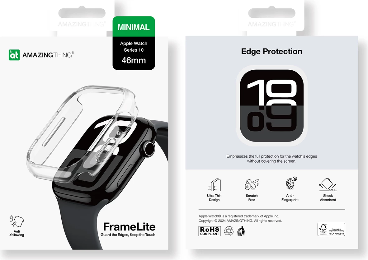Mbështjellës AmazingThing Minimal për Apple Watch 46mm, Transparent