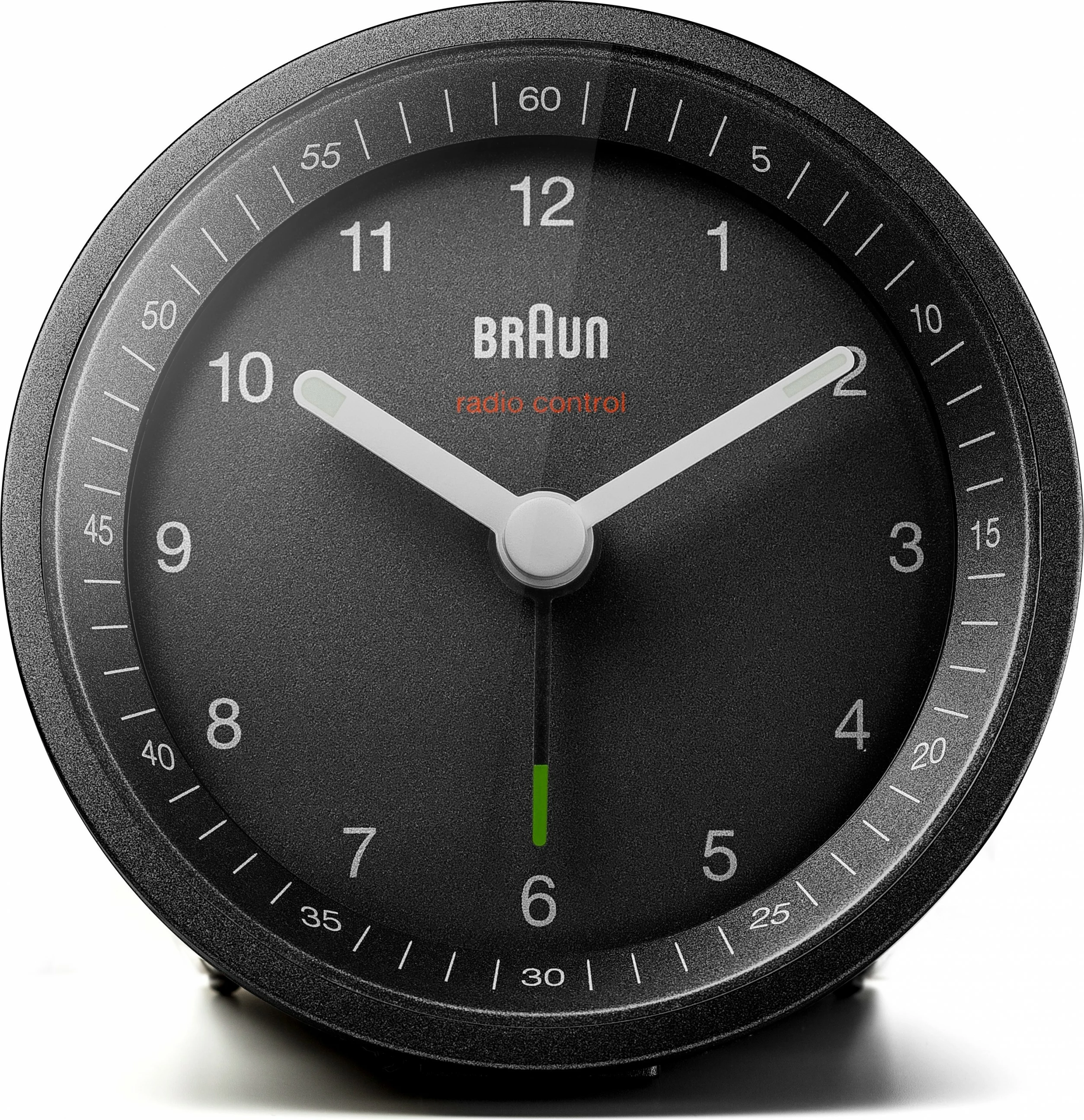 Alarm Braun BC07, quartz, analog, zi, backlight verdhë