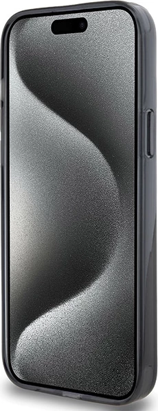 Mbështjellës Karl Lagerfeld KLHMP15SHMRSKHK për iPhone 15 6.1", me unazë Ring Stand, MagSafe, zi