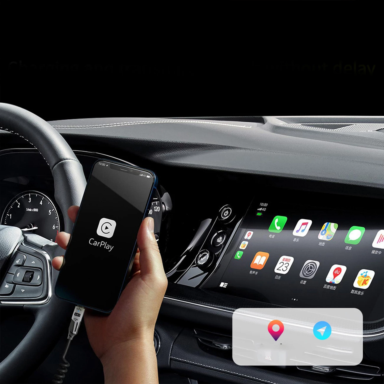 Kabllo 4-në-1 Dudao L20 Pro, 1.5m, 65W, USB-A/USB-C në Lightning/USB-C, e zezë