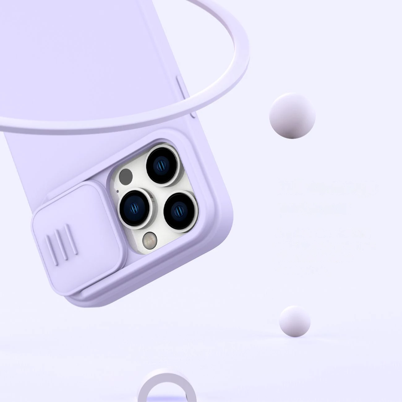 Mbështjellës Nillkin CamShield Silky Silicone për iPhone 14 Pro Max, MagSafe, kapak kamere, Kaltër