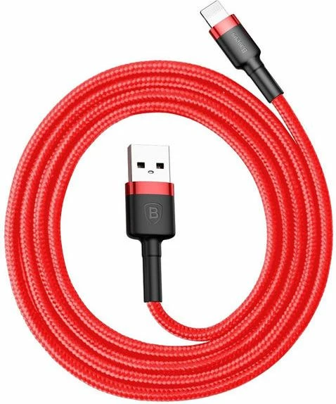 Kabllo USB-A në Lightning Baseus 31564-uniw 2 m 1.5A e thurur najloni, e kuqe