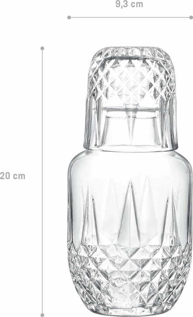 Shishe qelqi Hermia Concept, karafë uji, transparente