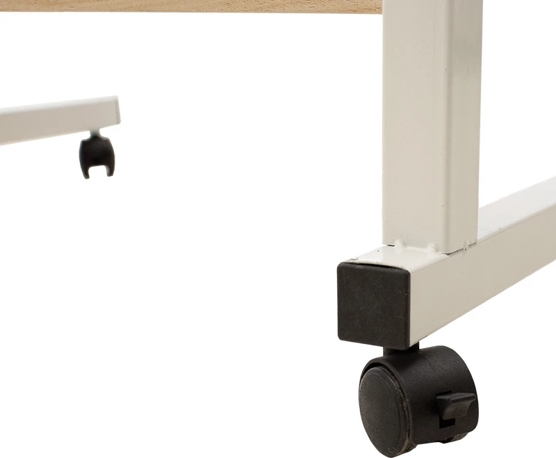 Tavolinë metalike për kompjuter Piper MDF, ngjyrë lisi të çelur, 60x40x69-90cm